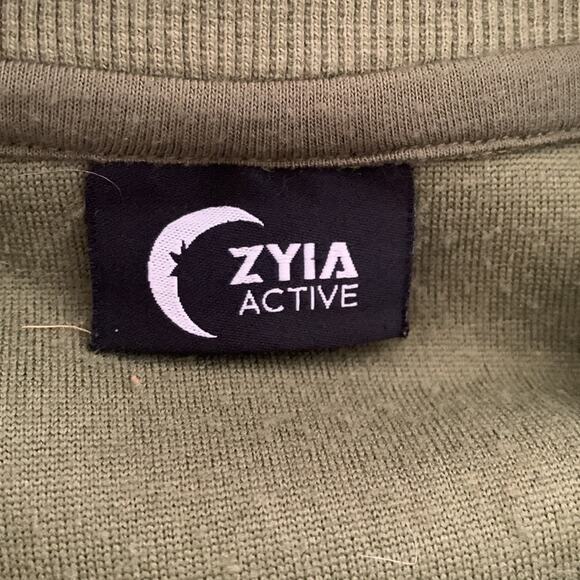 Zyia Active fleece full zip jacket army green women’s size large - Picture 4 of 10